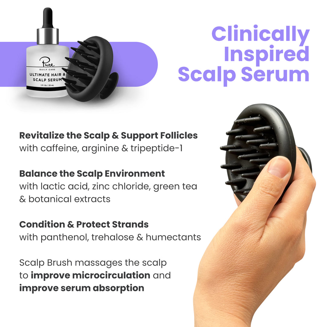 stimulate hair follicles for growth with scalp brush